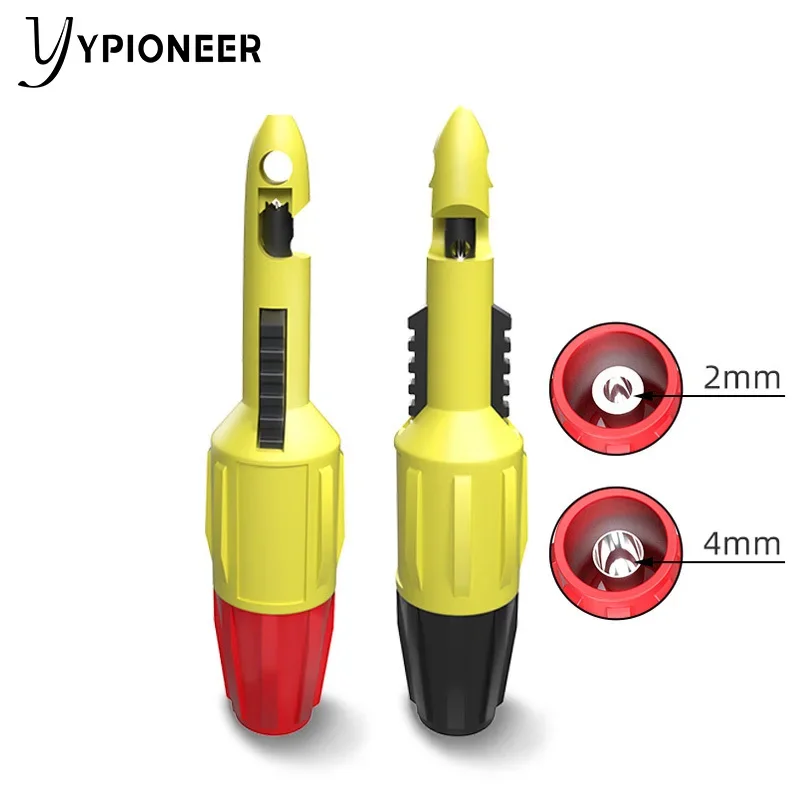 YPioneer P30039 2PCS Insulation Wire Piercing Puncture Probe Test Hook Clip with 2mm/4mm Socket Automotive Car Repair