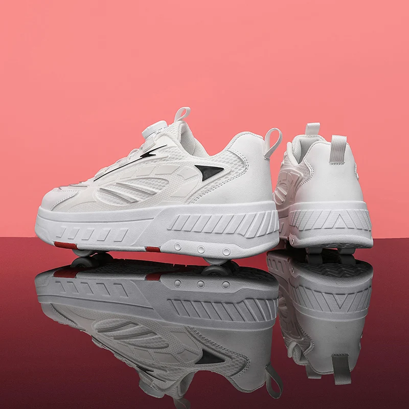

Winter 2025 Roller Sneakers for Kids: Boys' & Girls' Wear-Resistant Invisible 4-Wheel Auto-Retractable Walking Sports Shoes