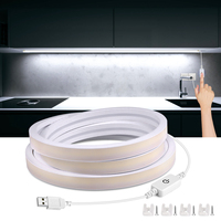 USB 5V COB LED Neon Strip Lights Touch Dimmable 320LED/M Neon Tape Ribbon Under Cabinet Light Waterproof For Kitchen Night Lamp