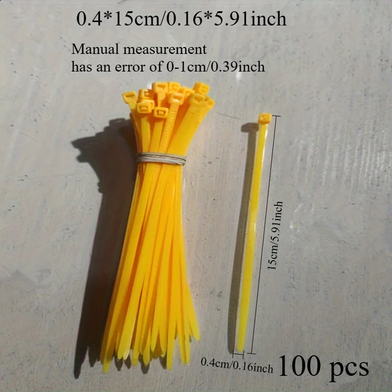 Attaches de câbles en plastique colorées autobloquantes en Nylon, 100 pièces, organisateur de câbles, fils de jardinage, projet de bricolage, maison, bureau, atelier, réutilisable