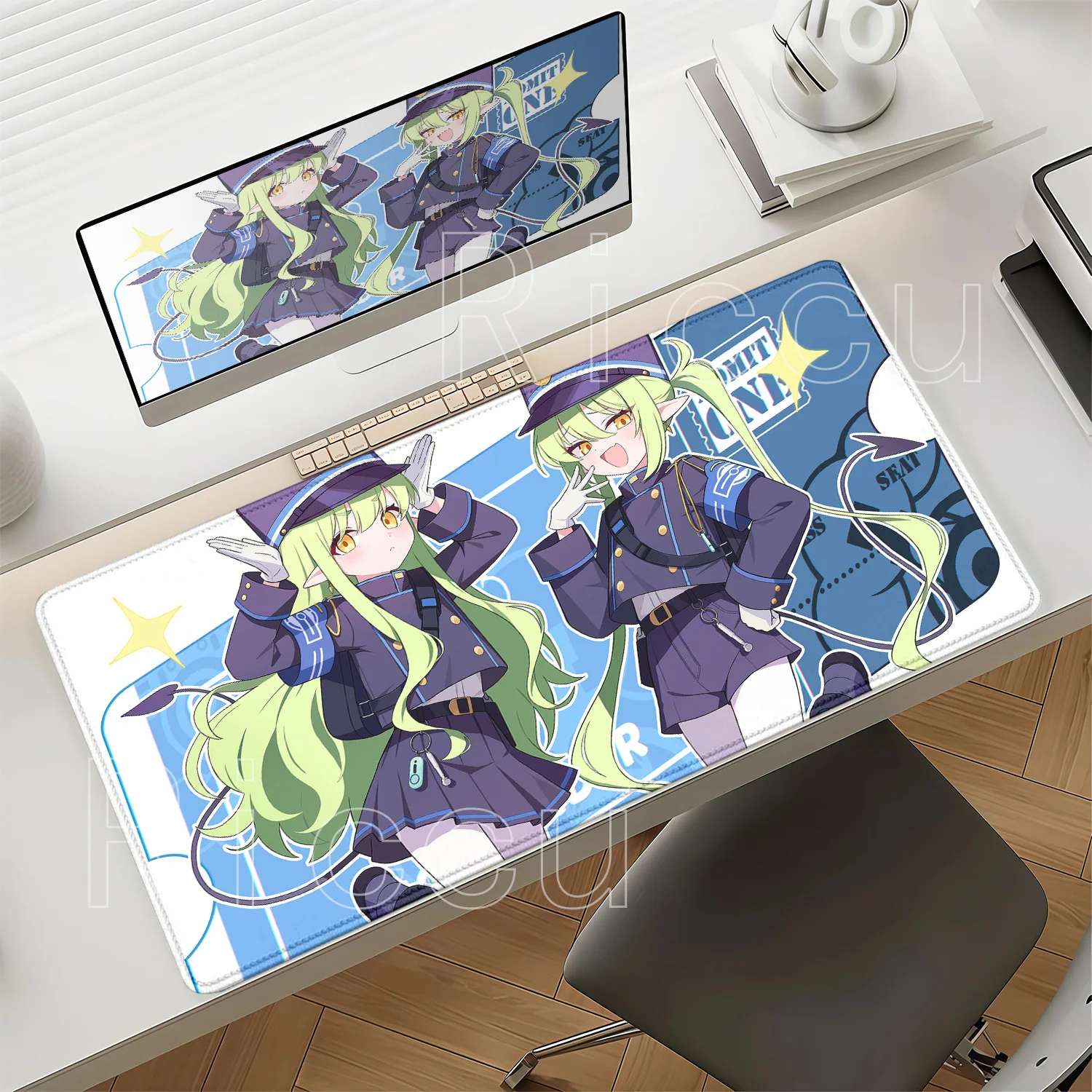 Highlander Railroad School Nozomi Hikari Blue Archive Mousepad HD Printing Gaming Mouse Pad Keyboard Anime Girl 40x90cm Desk Mat
