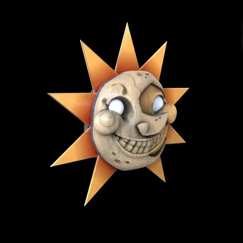 

CySecurity Breach Mask Sun Moon Sundrop Cosplay Masks Halloween Props Fancy Latex Helmet For Adult High Quality