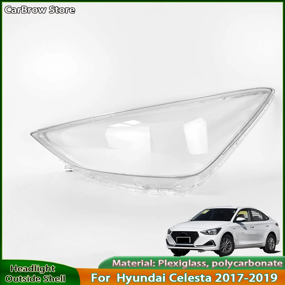 

Для Hyundai Celesta/Elantra 2017-2019 автомобильные аксессуары крышка объектива фары корпус прозрачный абажур из плексигласа