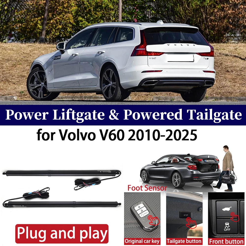 

ZhuCamX for Volvo V60 2010-2025 Car Auto Power Electric Tailgate Liftgate Lift Trunk Closer System Boot Lift Motor Kit
