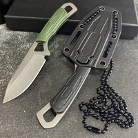 Outdoor Camping Knife Self-defense Small Straight Knife Sharp Fruit Knife Portable Neck Knife Mini Knife