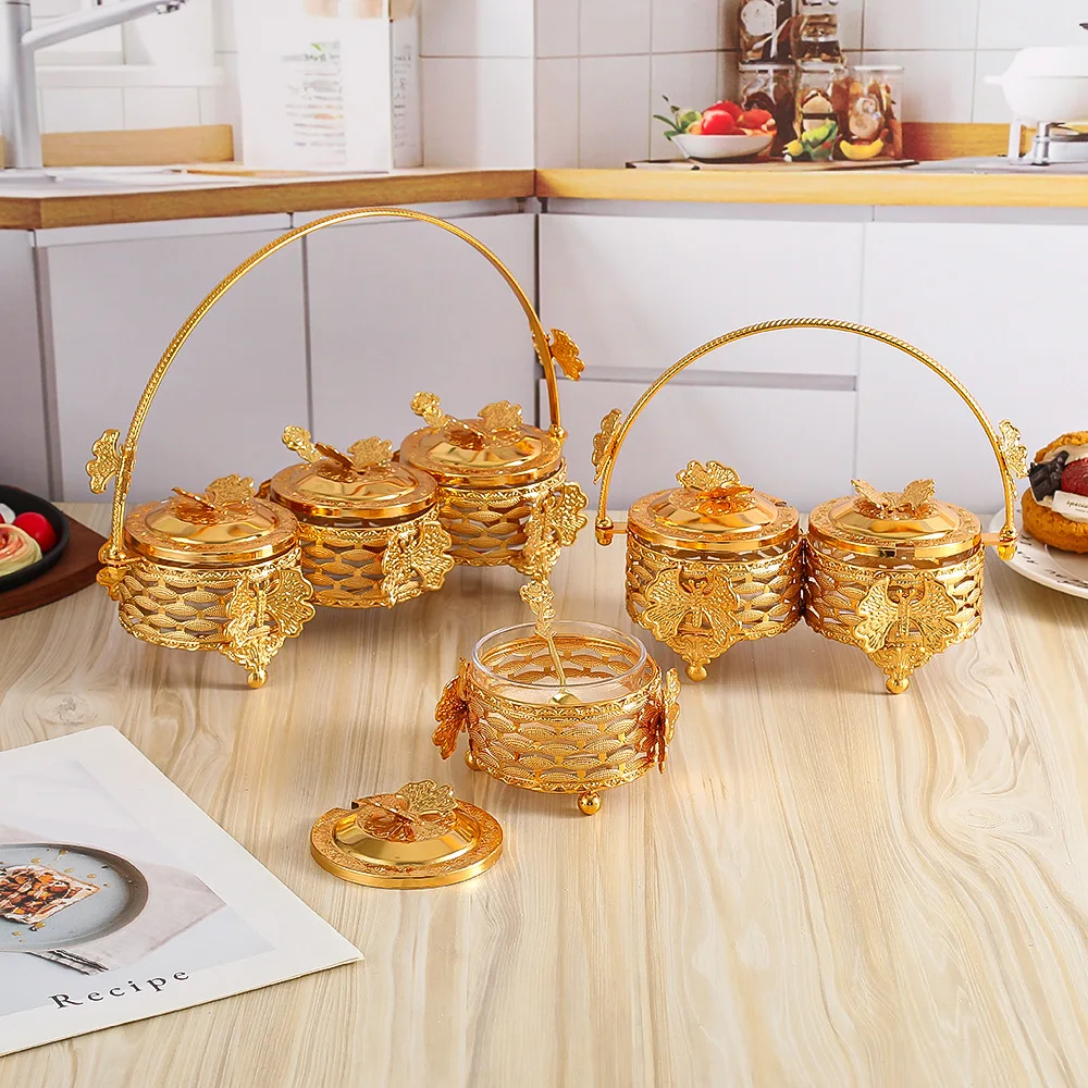 

Железная банка для приправ, портативная трехмерная банка для приправ в виде бабочки, украшение для кухни, дома, украшение, легкий роскошный ящик для хранения