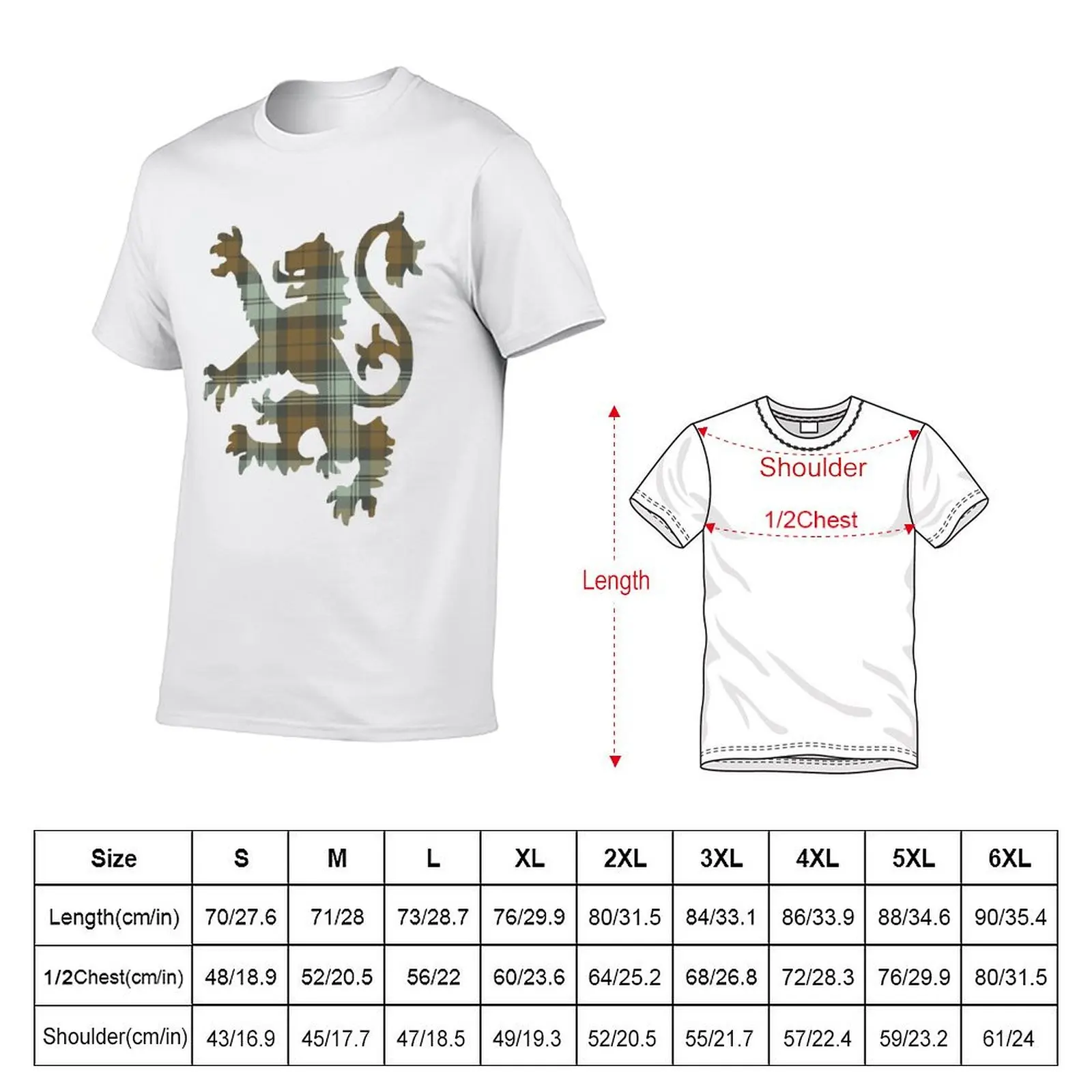 Black Watch Weathered Tartan T-Shirt Casual Breathable Short Sleeve Top