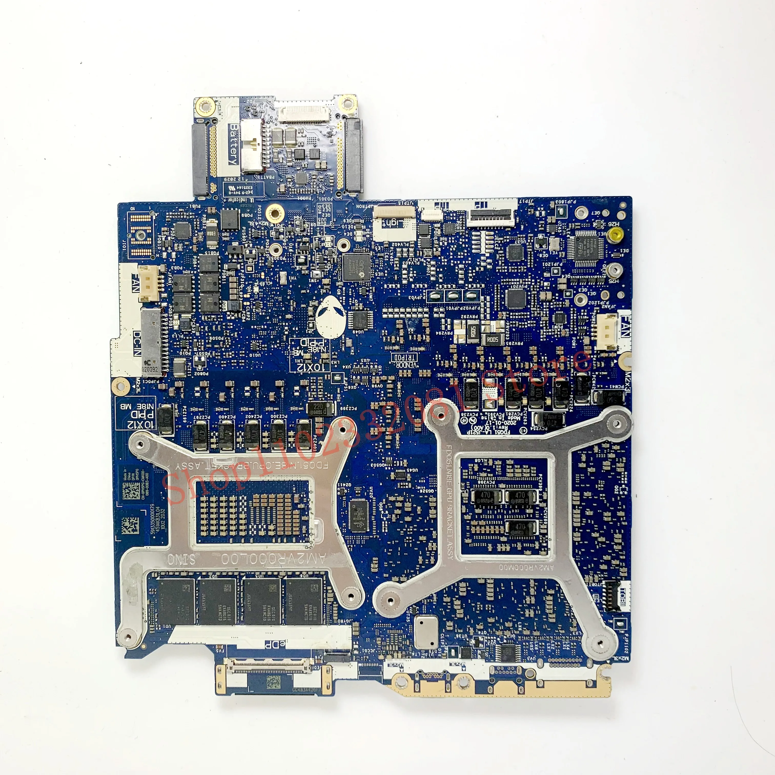 CN-0PH5PG 0PH5PG PH5PG W/ SRH8Q I7-10750H For DELL M17 R3 Laptop Motherboard FDQ51 LA-J521P N18E-G2R-A1 GTX2070 32GB 100% Tested