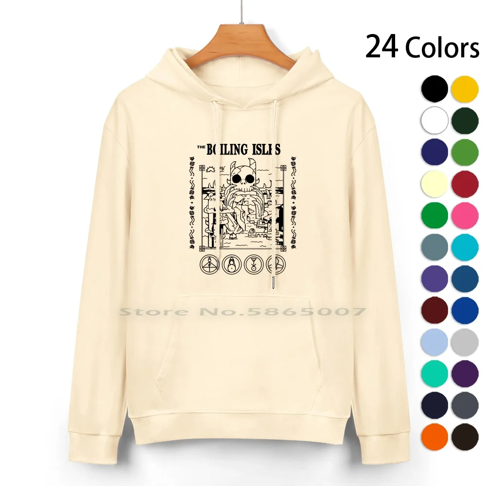 Boiling Isles Pure Cotton Hoodie Sweater 24 Colors Owl House Titan Luz Amity Lumity King Magic Witch Spell Hunter Willow Gus