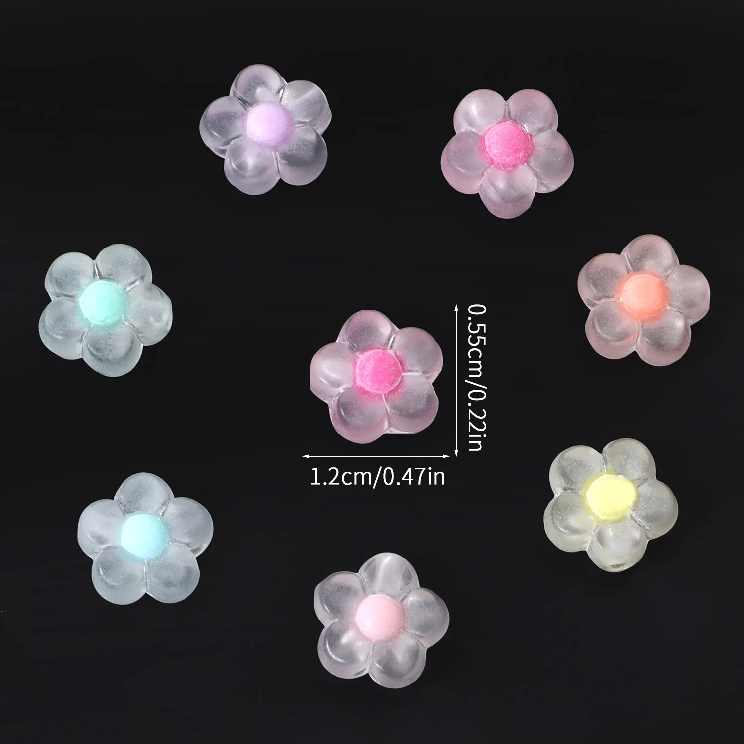 30 Stuks 12Mm Doorzichtige Acryl Zonnebloemen Kralen Losse Spacer Kralen Voor Sieraden Maken Diy Handgemaakte Armband Ketting Accessoires