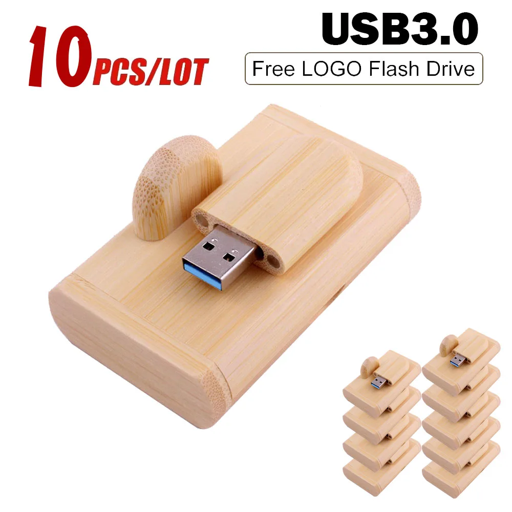 

10PCS/LOT Free Custom Logo High Speed USB 3.0 Flash Drive 128GB Pen Drive 64GB Creative Photography Wedding Gift Memory Stick