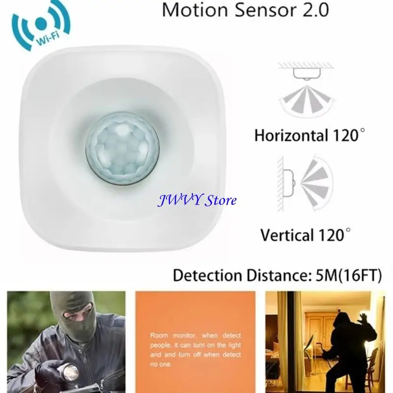 เครื่องตรวจจับความเคลื่อนไหวแบบพาสซีฟแบบพาสซีฟที่ปรับได้ 573a พร้อมการเชื่อมต่อ WiFi