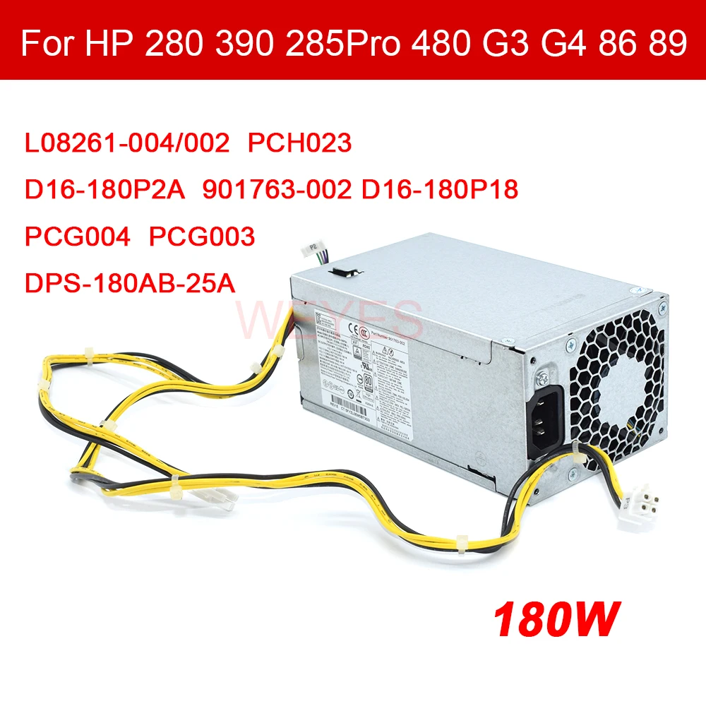 

L08261-002 PCH023 D16-180P1B 901763-002 901771-004 PA-1181-6HY PCG004 D16-180P1A 180W PSU For ProDesk 400 G5 280 G4 600 800 G3