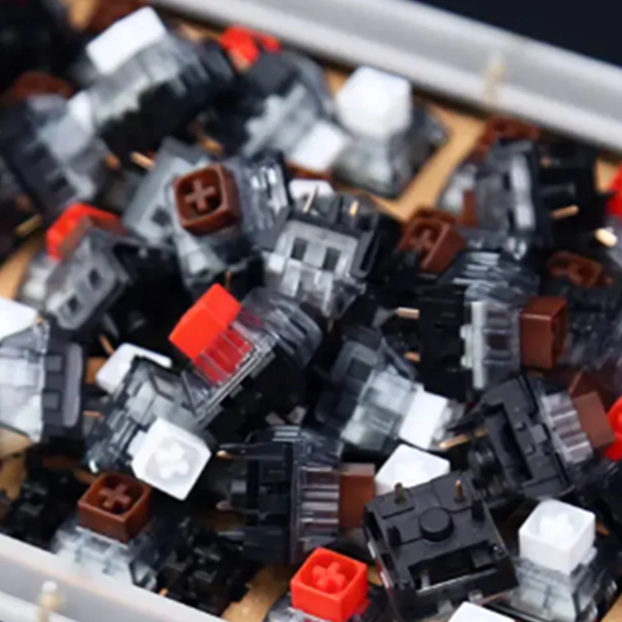 Przełączniki mechaniczne Kailh Box White V2, 5-pinowe, 45gf, z dźwiękiem klik, wstępnie smarowane, wodoodporne, zestaw przełączników do klawiatury gamingowej 60%, 60 sztuk. — zdjęcie produktu 6