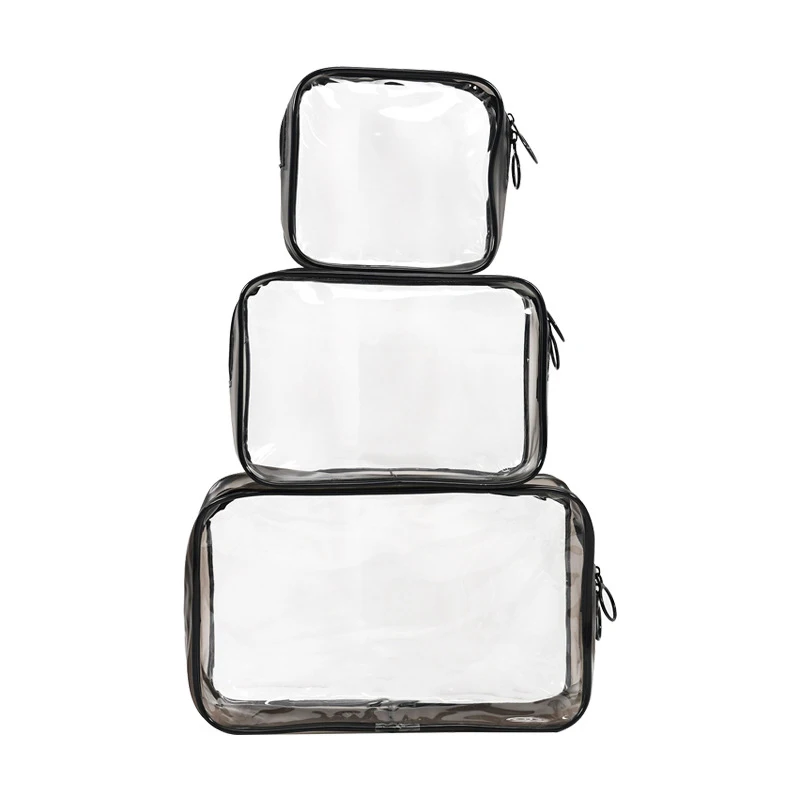 Transparent Cosmetic Bag PVC Women Zipper Clear Makeup Bags Beauty Case Travel Make Up Organizer Storage Bath Toiletry Wash Bag