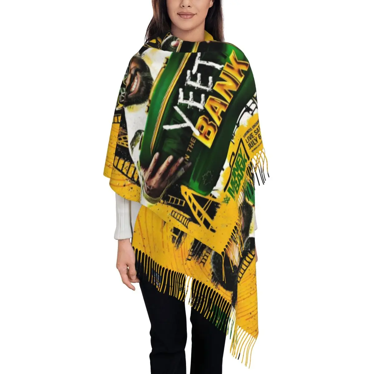 

Ретро шарф Jey Uso Yeet с принтом на заказ для мужчин и женщин, зима-осень, теплые шарфы, борцовские художественные шали, накидки