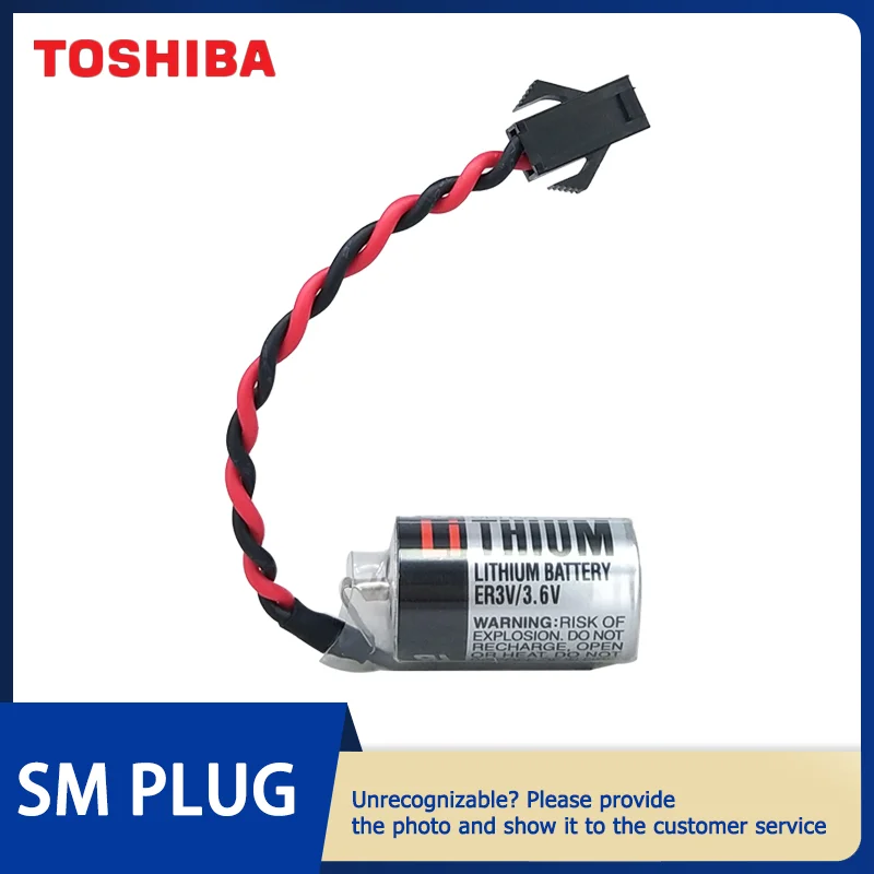 TOSHIBA ER3V 3.6V Non Rechargeable Lithium Ion Battery Suitable for Mitsubishi Servo Driver A6BAT/MRBAT