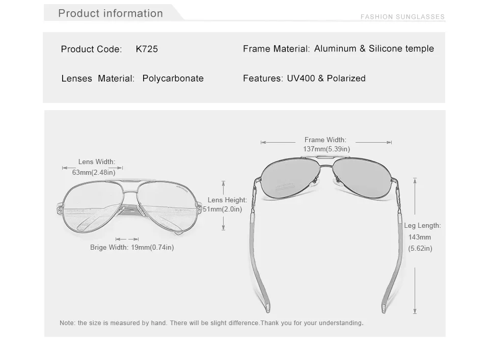 KINGSEVEN Mode Männer Sonnenbrille Luxus UV400 Polarisierte Gläser Frauen Pilot Outdoor Kausalen Männlich Weiblich Angeln Fahren Brillen – Detail 1