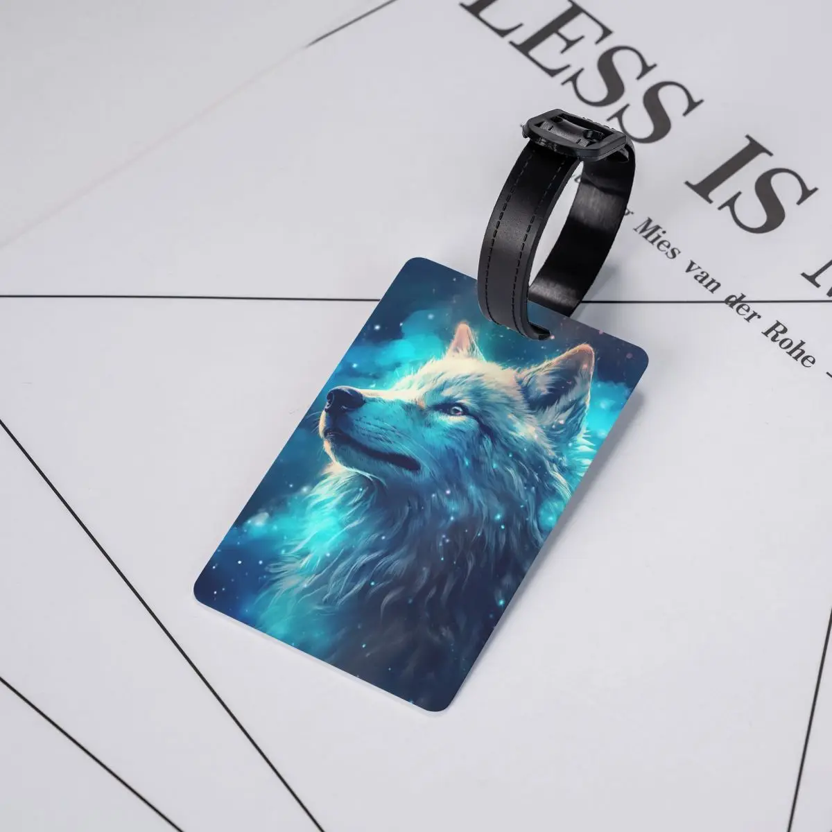 Custom Animal Wolf Luggage Tags for Suitcases Fashion Baggage Tags Privacy Cover ID Label