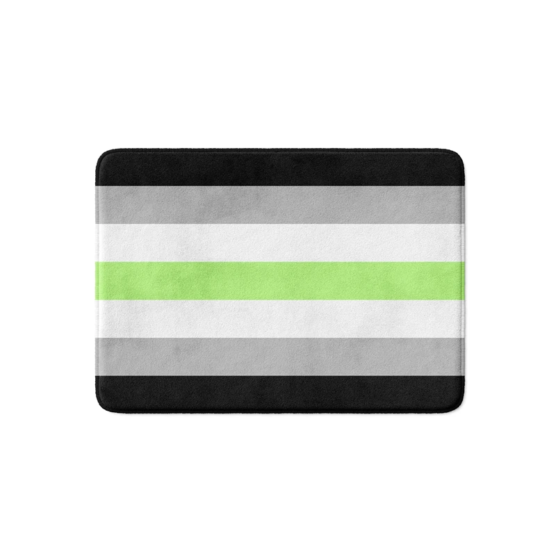 

Gaslight Gatekeep Girlboss Agender Pride Flag Bath Mat with Non Slip Base Absorbent Super Cozy Flannel Bathroom Rug Carpet