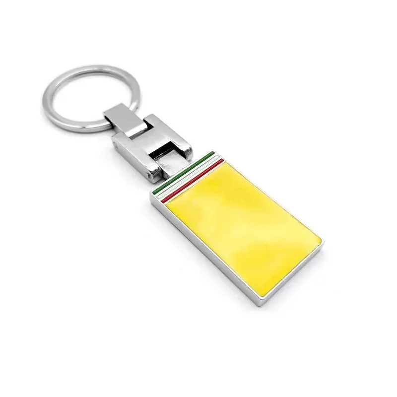 10 Pieces Metal Rectangle Car Keychain Keyring Key Chain Ring Gift for Ferr Auto Vehicle CNYOWO