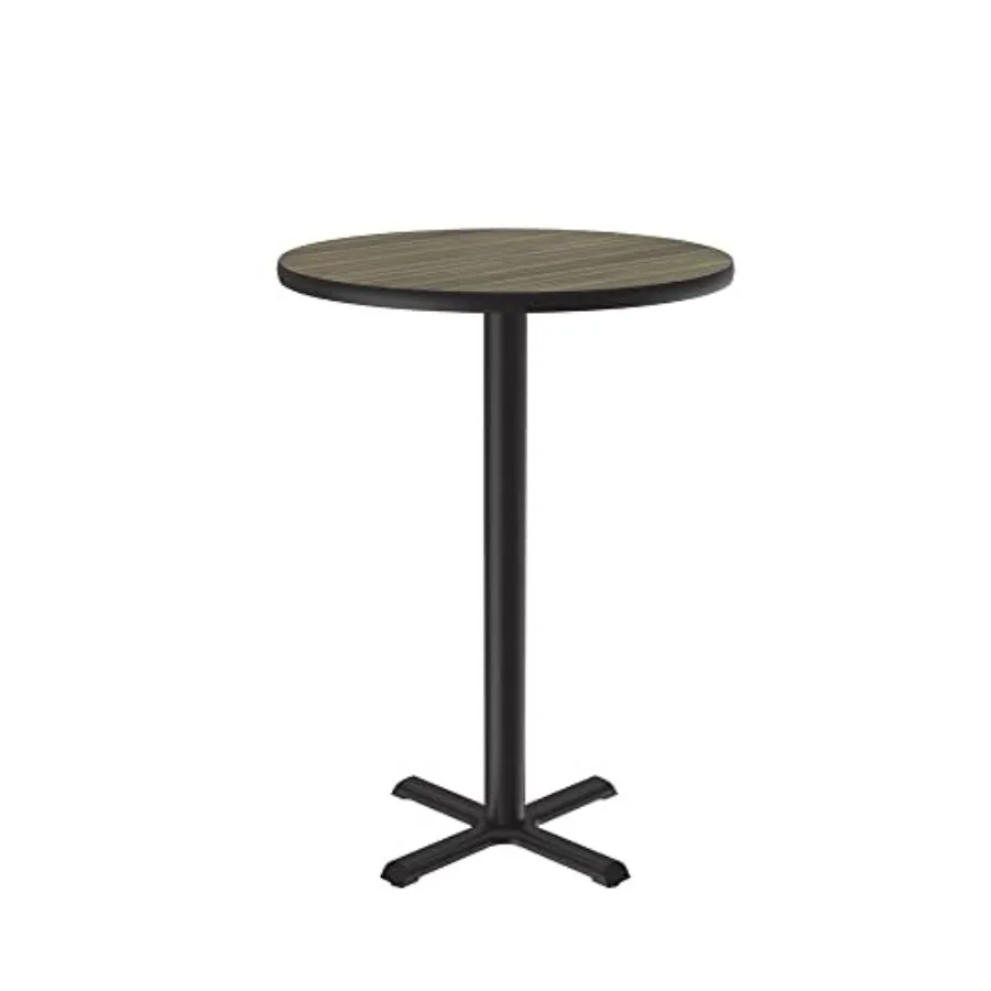 

Correll 24" Round, Cocktail Bistro 42" High Table, Standing or Stool Pub Height, Colonial Hickory High Pressure Laminate Top, C