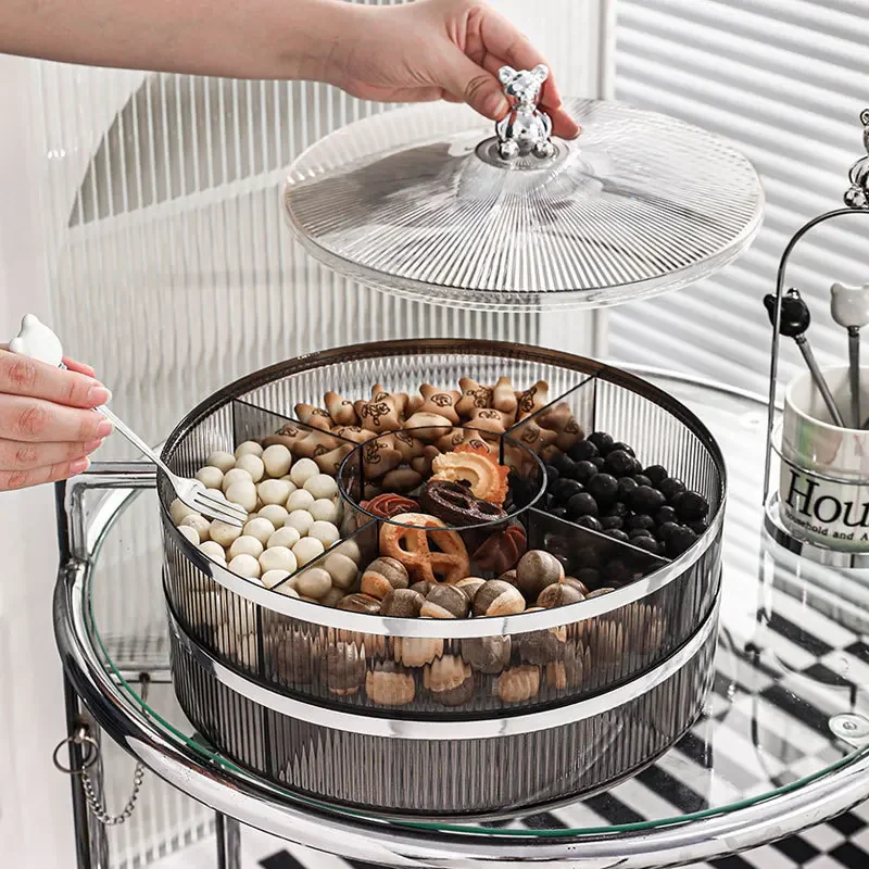 Multilayer Transparent Candy Box Dust-proof Acrylic Dry Fruit Tray Snack Nut Storage Box Modern Home Kitchen Storage Container