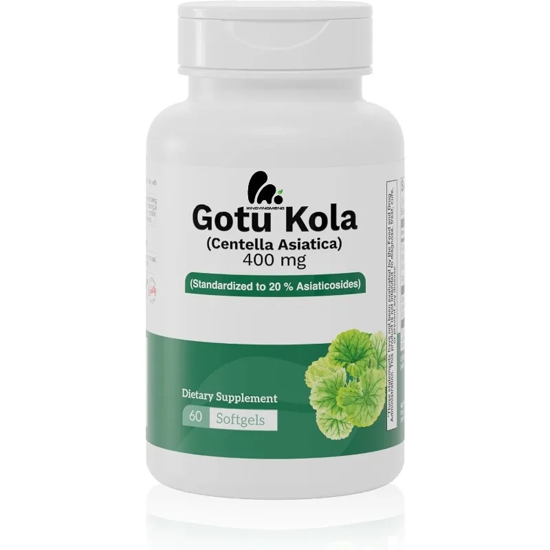

400mg Centella Asiatica 60 Capsules, Standardized As 20% Centella Asiatica Glycoside, Non Gmo, Gluten Free - Herbal Supplement
