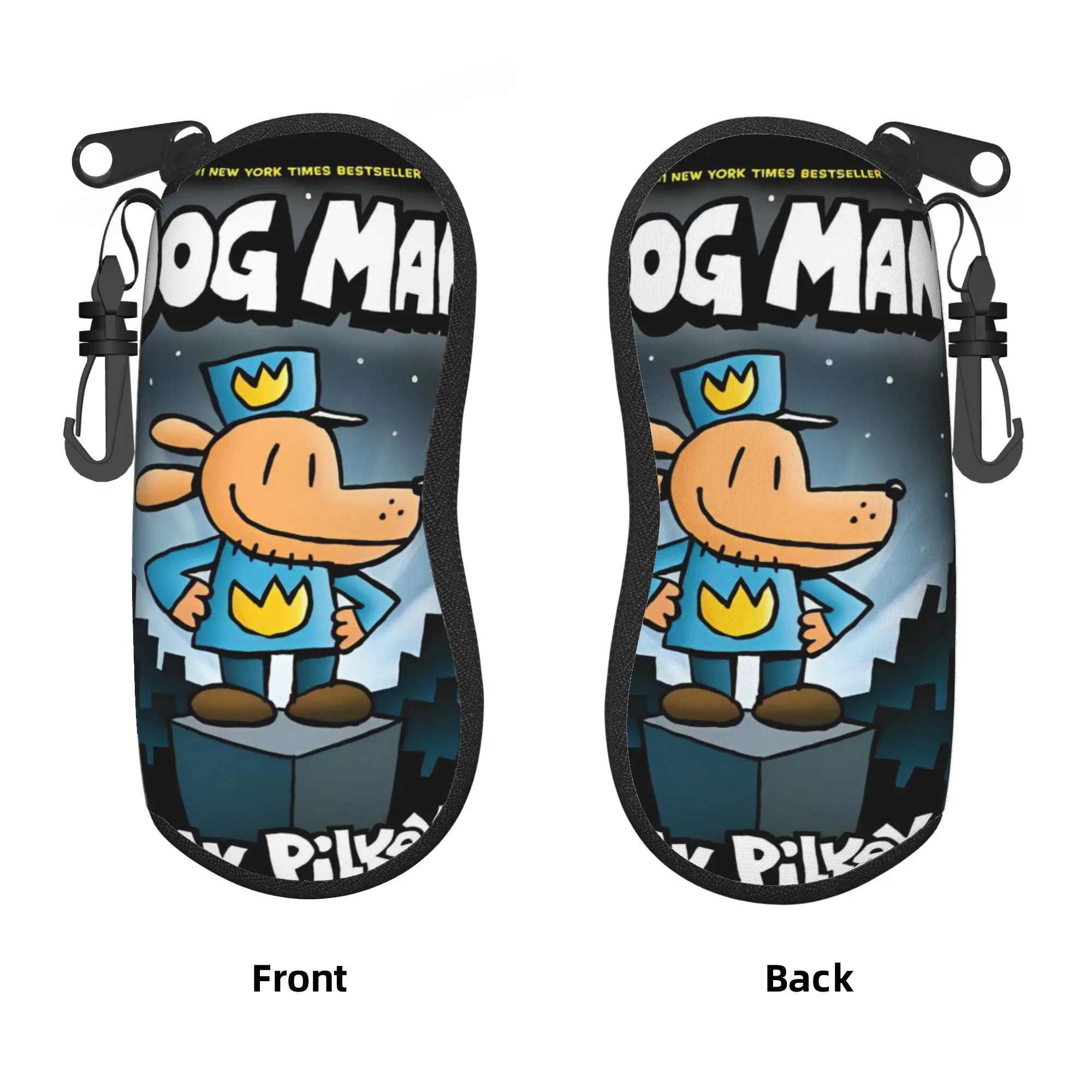 Dogman Collage Cool Manga Comic Dog Estojo para Óculos Bolsa Portátil para Óculos de Sol Unissex Protetor de Óculos Conveniente Bolsa para Óculos