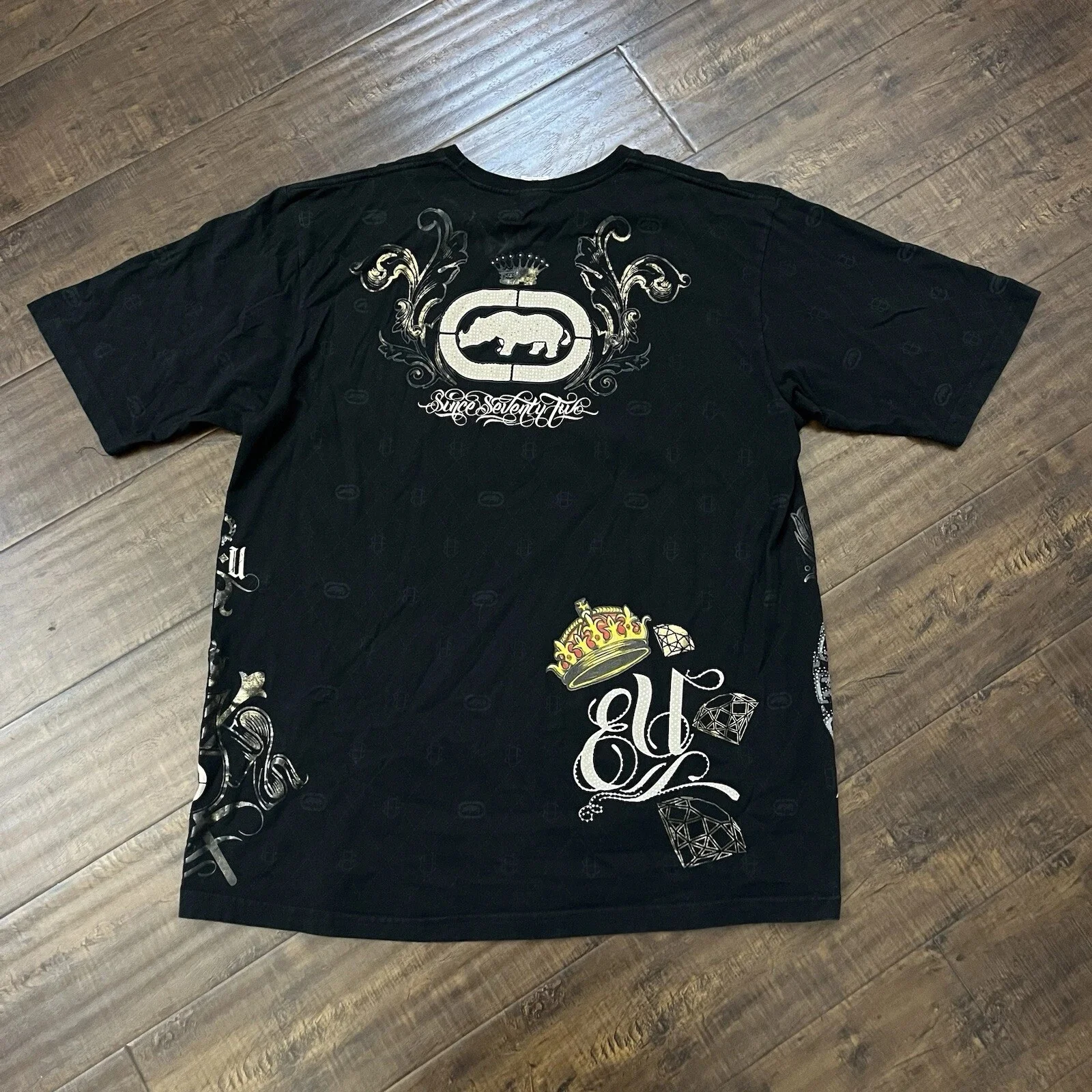 Vintage Ecko Rhino Graphic Tee Y2K Oversized Streetwear T-Shirt Unisex Cotton Couple Top Retro Rebel Shirt for Men Women