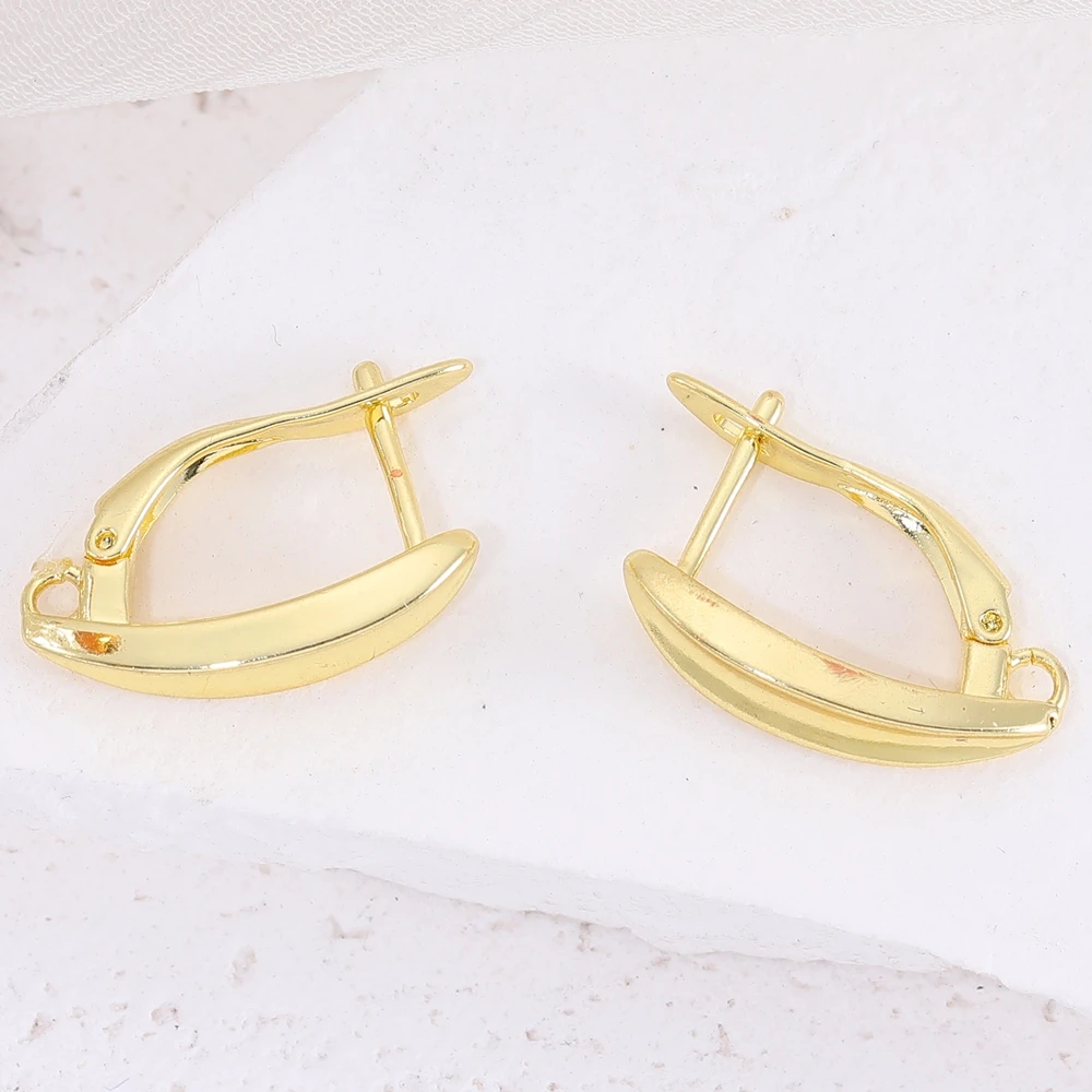 Juya 2 4 6 Teile/los DIY Gold Silber Überzogene Anti-Allergie Verschluss Schwenzy Earwire Stiche Ohrstöpsel Verschluss Ohrring Haken zubehör – Detail 12