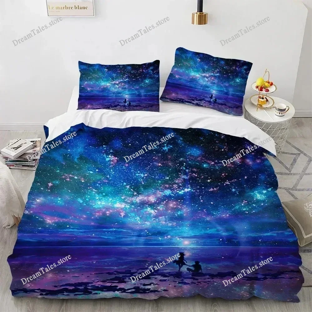 

Blue Sky Cloud Duvet Cover Set King Queen Full Size for Kids Boys Girls Polyester Bedding Set Comforter Cover Landscape Pattern7