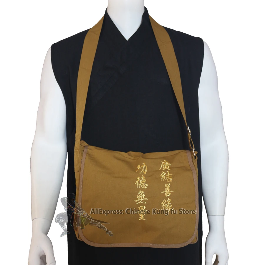 

Buddhist Monk Bags Shaolin Kung fu Backpack to put in Training Uniforms Kesa Haiqing Robes Books