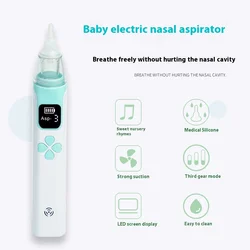 JUSTLANG Portable Nasal Aspirator Nasal Vacuum Cleaner Rechargeable Sniffling Equipment Safe Hygienic Nose Snot For Child Baby