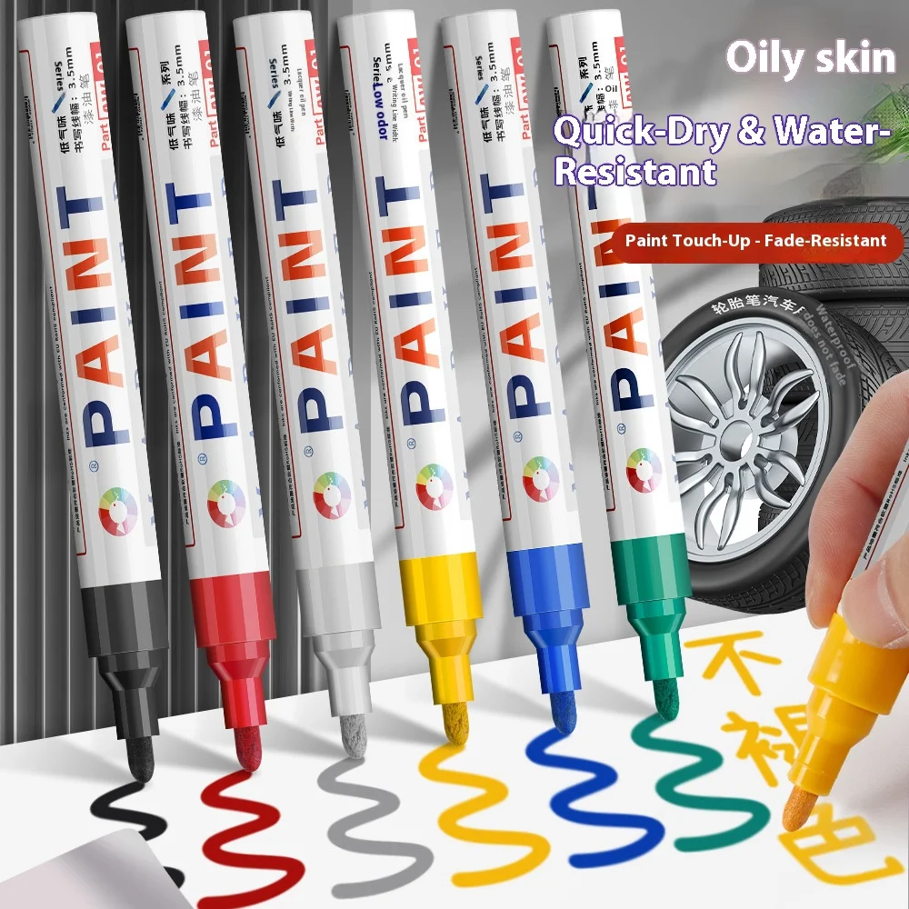 

10-цветная маслянистая ручка, водостойкая автомобильная колесная шина, быстросохнущая для шин, цветная краска для граффити, ретушь, знак, креативные товары для рукоделия «сделай сам»