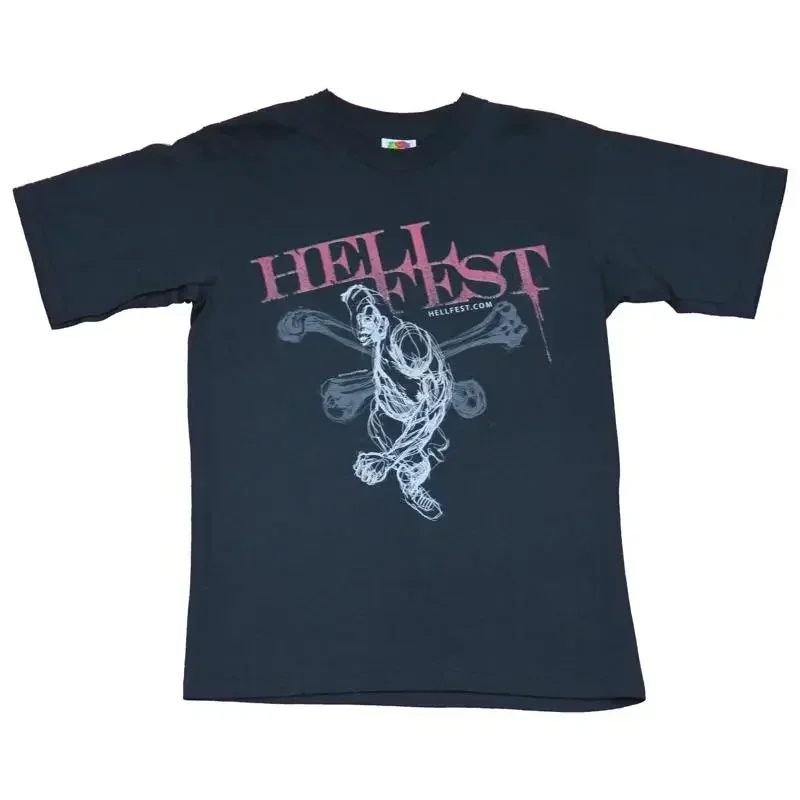 Hellfest Youth T Shirt Dancing Sketchy Bone Guy