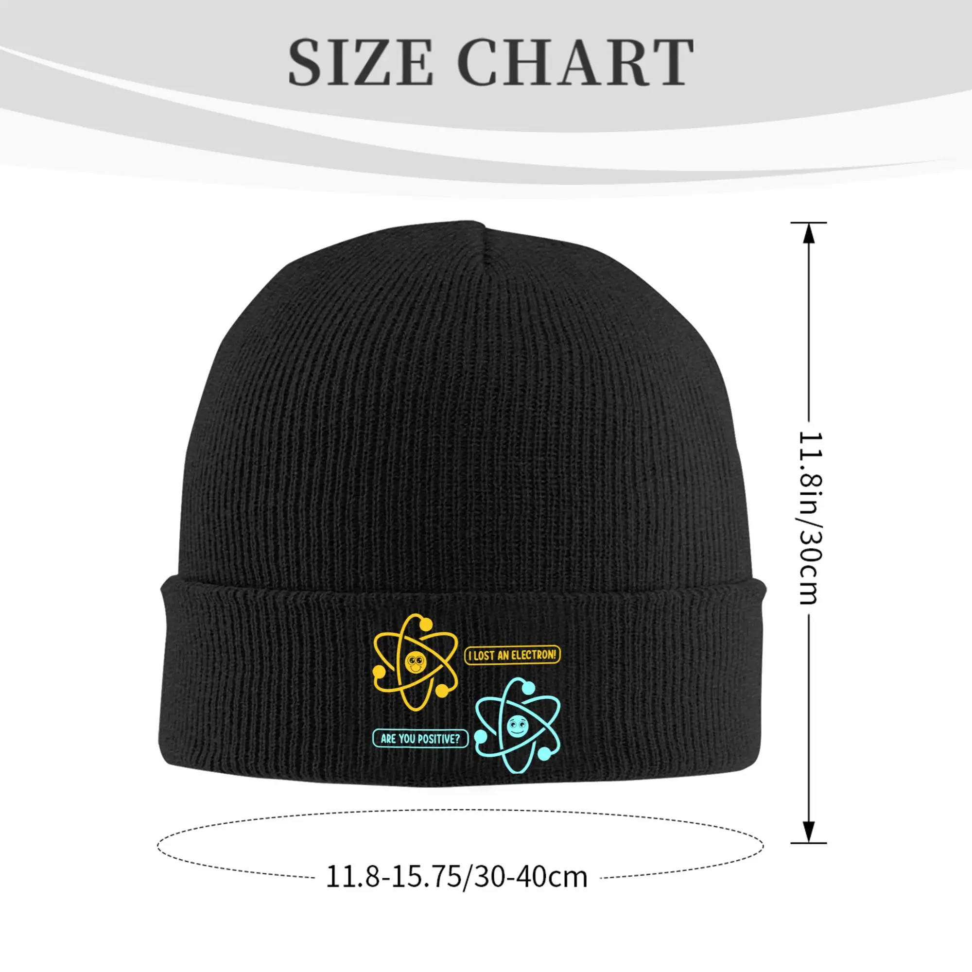 Men Women I Lost An Electron Are You Positive Chemistry Joke Beanie Hats  Casual Knit Hat Autumn Gym Caps Warm Bonnet Hats