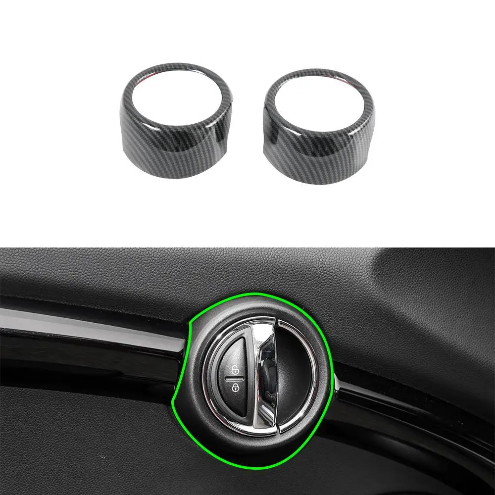 

Car Dashboard Side Air Vent Decoration Ring Cover For BMW MINI Cooper F55 F56 F57 Trim Car Sticker Styling Carbon Fiber Style