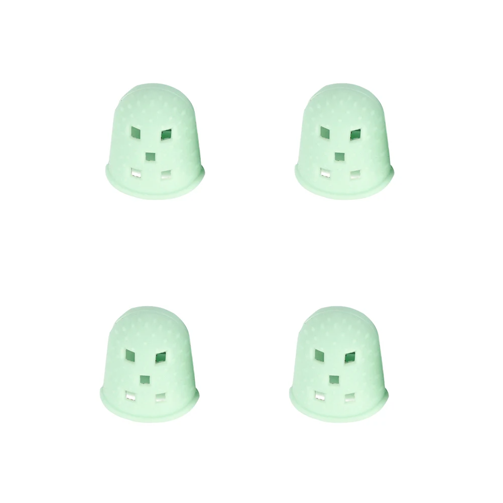

4 Pcs Silicone Finger Cot Guitar Picks Thumbpick Not Fingertip Protectors Covers Caps Stringed Instrument Office