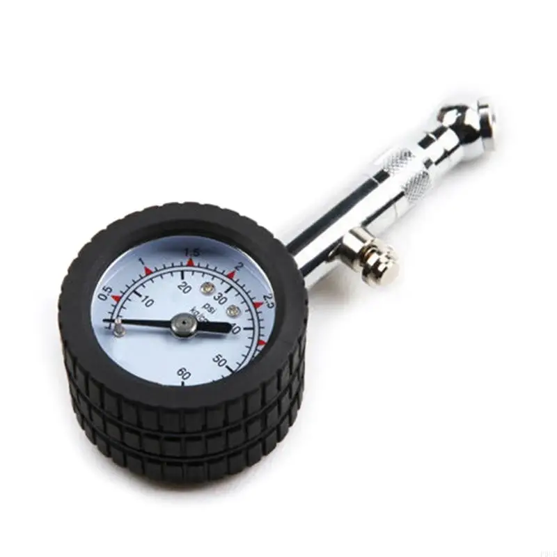 

P0UE Heavy Duty Tire Pressure Gauge High Accuracy Air Pressure Tire Gauge with Quick Deflator Metal Chip for Car Auto Bikes