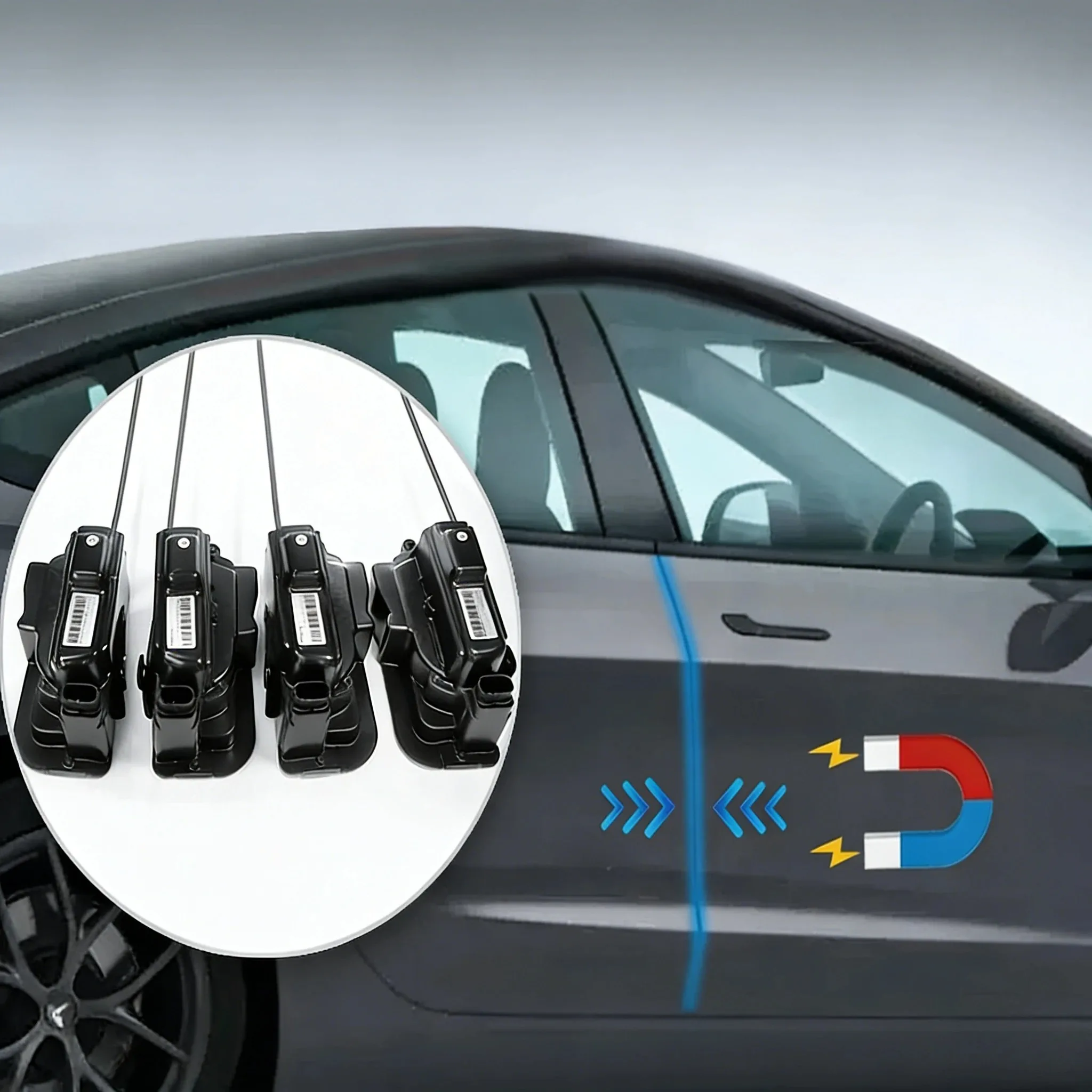 

For Tesla Model 3 Y 3 Highland New Y Juniper 2026 Update Soft Closing 4-Door Anti Pinch Auto Electric Suction Door Softclose