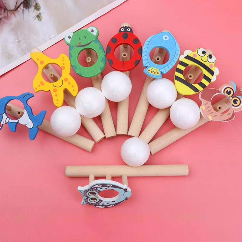 Mainan Latihan Pernapasan untuk Anak-anak Peluit Bola Pipa Tiup Mengambang Mainan Pendidikan Peluncur Balon Tiup