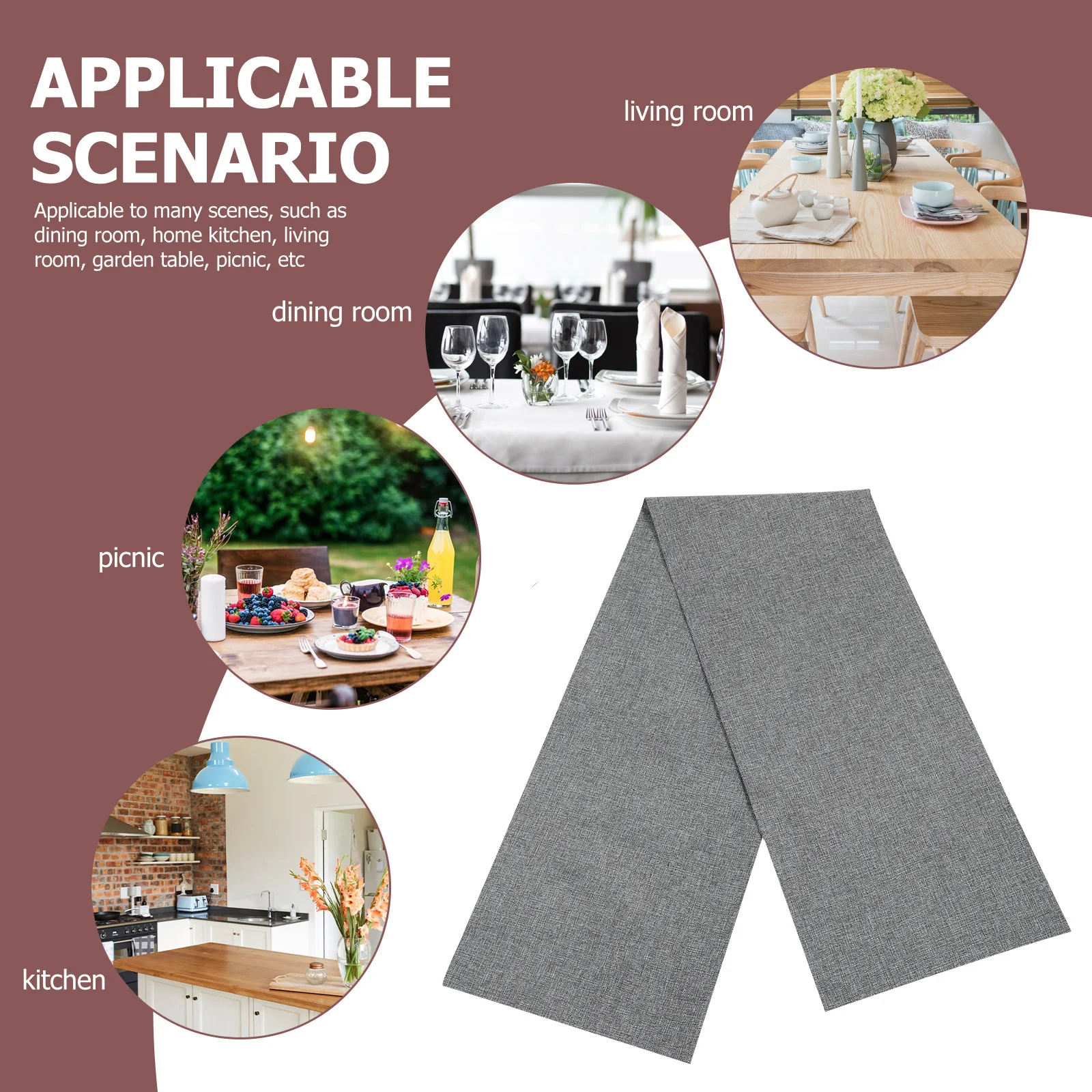 

Linen Table Runner Double-Sided Modern Nordic Design For Wedding Party Dining Tea Table Decor Holiday Thanksgiving