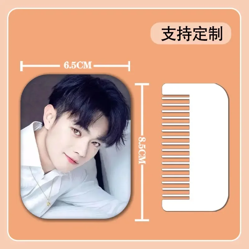 Soso Xu Kai Hand-held Makeup TV Character Drama Stills Picture Photo Convenient Portable Folding Double-sided Mirror with Comb