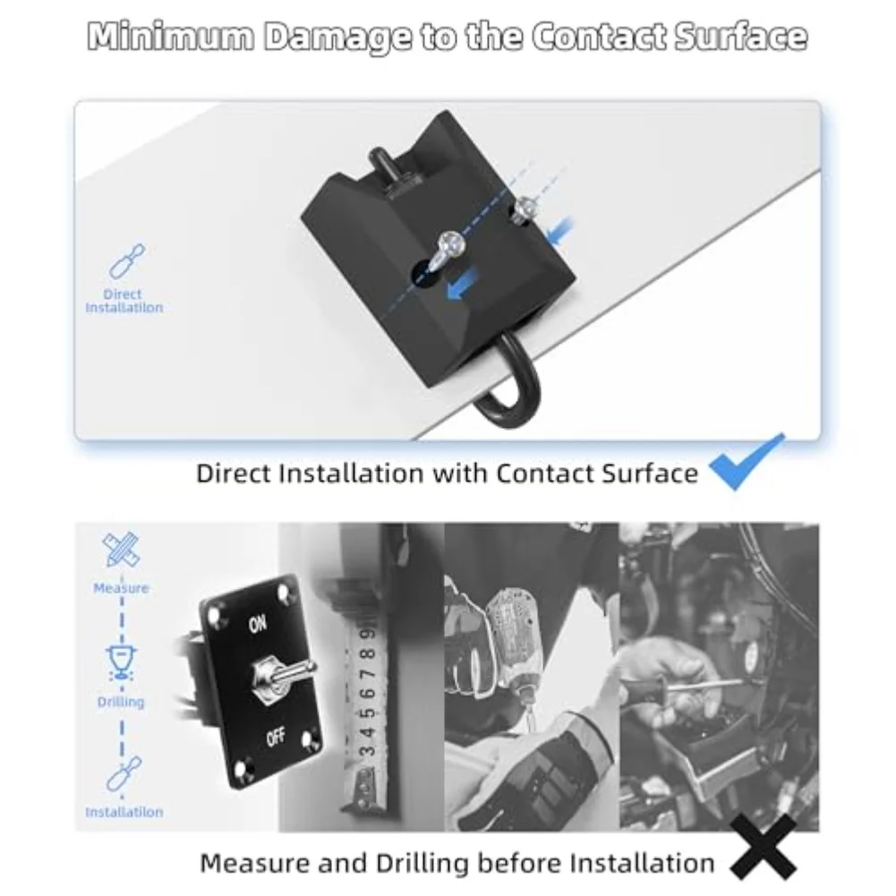

12V 30A Heavy Duty Waterproof Toggle Switch SPST ON Off 2P Latching Rocker Switch with Enhanced Cable Protection