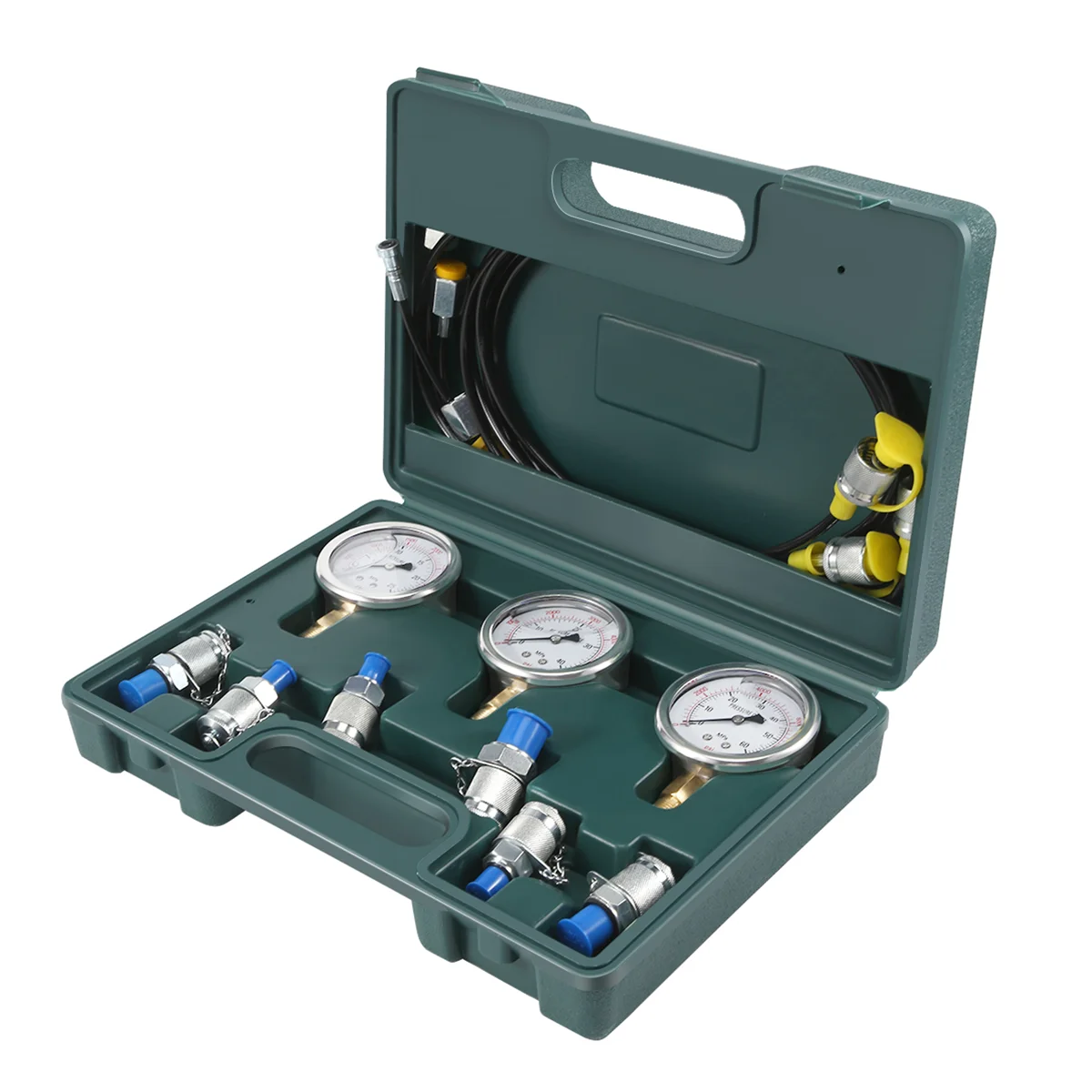 Hydraulic Pressure Guage Excavator Hydraulic Pressure Test Kit With Testing Hose Coupling And Gauge Tools