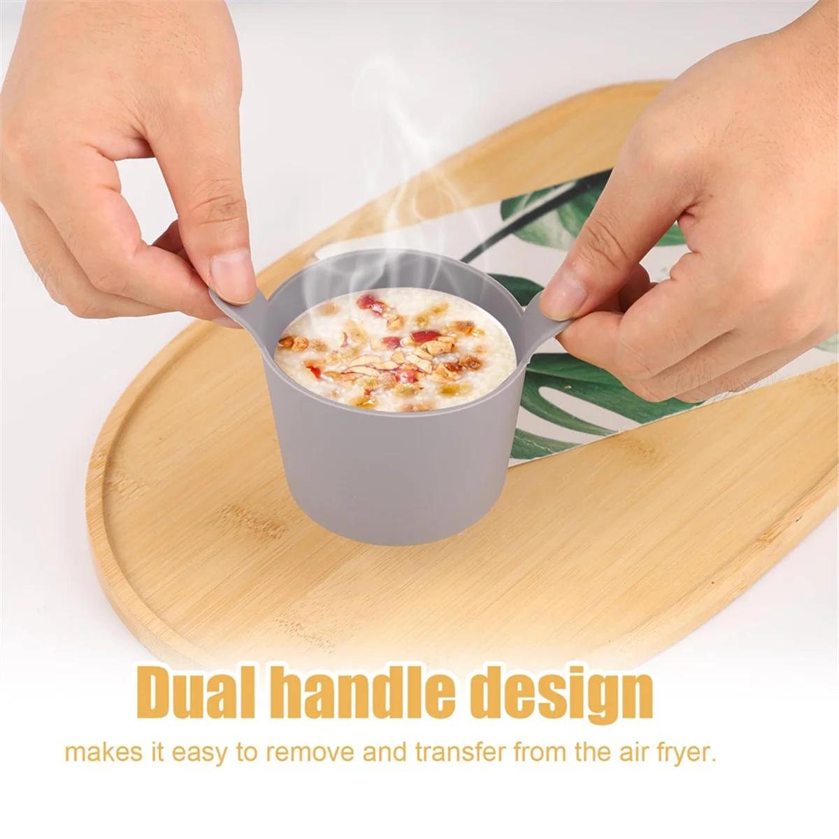 Molde de ovo de silicone para fritadeira, Ramekins antiaderente, Copo para cozimento, Cozinhar, Cozinha, 6pcs