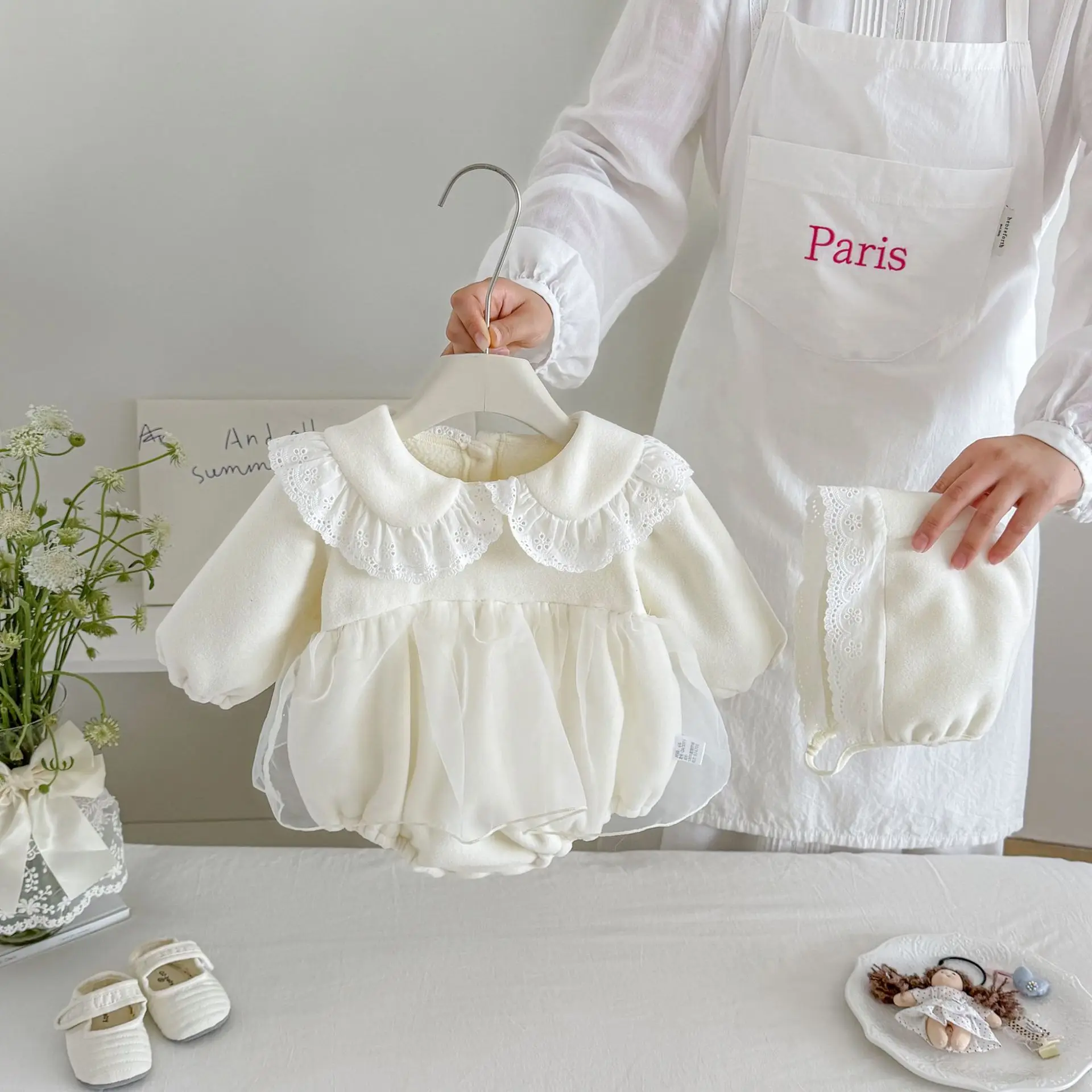 2026-new-fall-winter-baby-girls-princess-romper-korean-long-sleeve-bodysuit-cute-1st-birthday-outfit