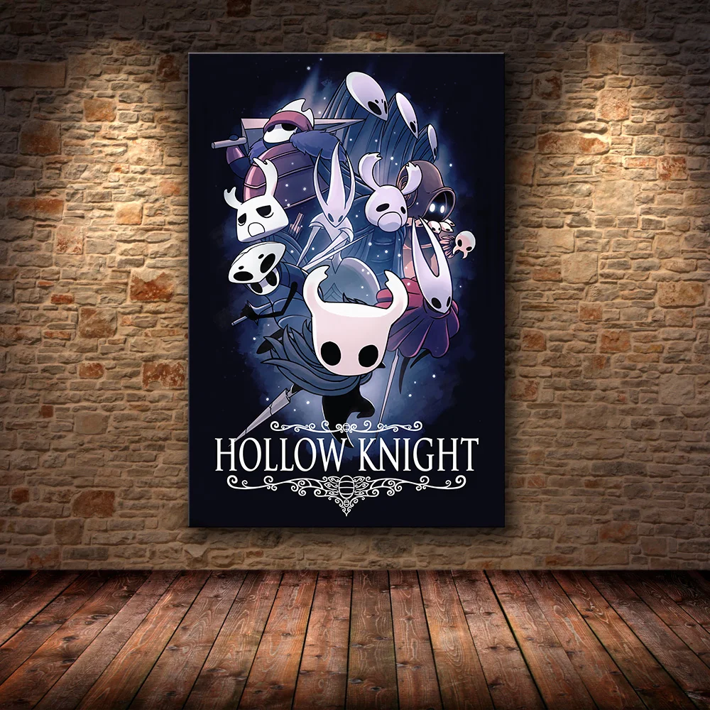 Hollow Knight Map The Game Poster Decoration Painting of The  on HD Canvas canvas painting Of Hallownest poster wall art canvas image 6