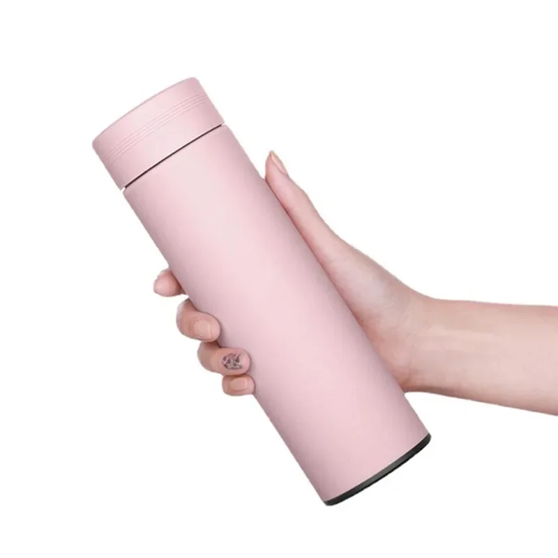 500ml Smart Water Bottle Stainless Steel Thermos Temperature Display Leakproof Vacuum Flasks Coffee Cup Milk Mug Christmas Gift